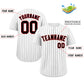 Custom White Black-Red Stripe Fashion Authentic Baseball Jersey Limited