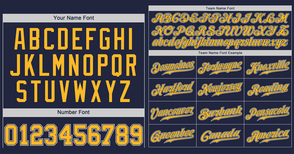 Custom Navy Gold-White Classic Style Authentic Baseball Jersey Limited