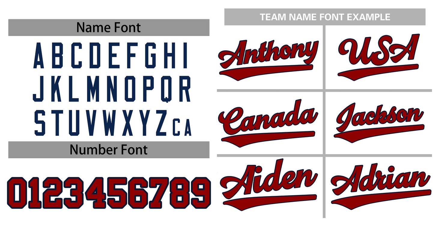 Custom White Red-Navy Classic Style Authentic Baseball Jersey Limited