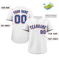 Custom White Royal-Red Classic Style Authentic Baseball Jersey Limited