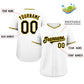 Custom White Black-Gold Classic Style Authentic Baseball Jersey Limited