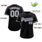 Custom Black Gray-Purple Classic Style Authentic Baseball Jersey Limited