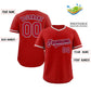 Custom Red Red-White Classic Style Authentic Baseball Jersey Limited