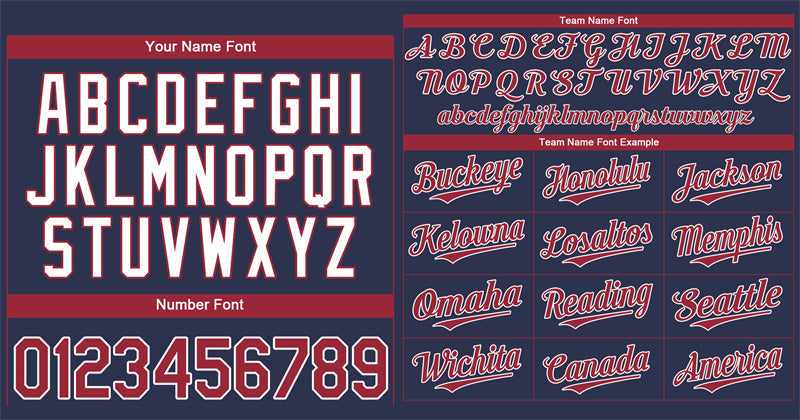 Custom Navy Red-White Classic Style Authentic Baseball Jersey Limited