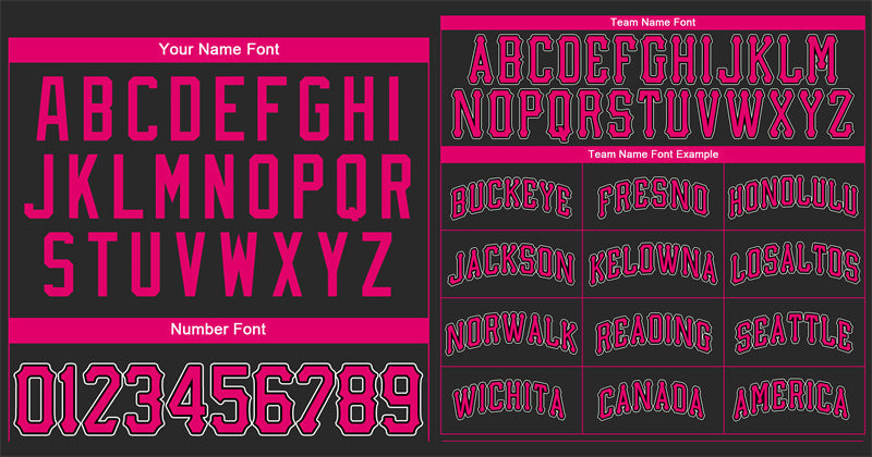 Custom Black Pink-White Classic Style Authentic Baseball Jersey Limited