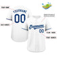 Custom White Royal Classic Style Authentic Baseball Jersey Limited