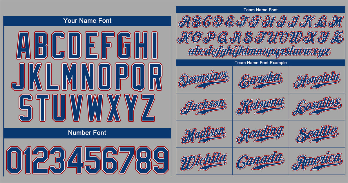 Custom Gray Royal-Red Classic Style Authentic Baseball Jersey Limited