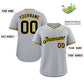Custom Gray Black-Gold Classic Style Authentic Baseball Jersey Limited
