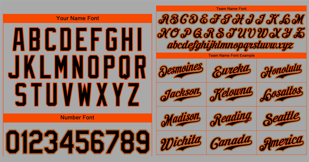 Custom Gray Black-Orange Classic Style Authentic Baseball Jersey Limited