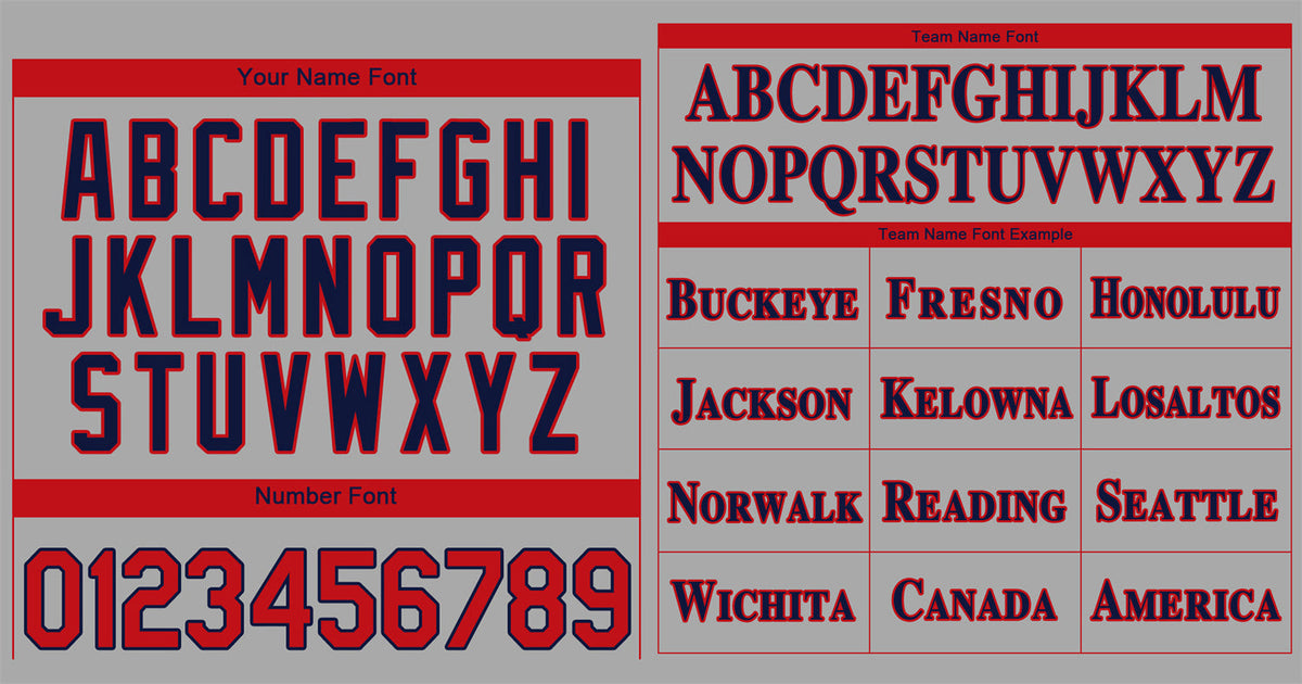 Custom Gray Navy-Red Classic Style Authentic Baseball Jersey Limited