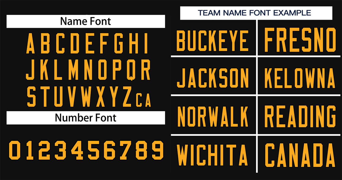 Custom Black Yellow Classic Style Authentic Baseball Jersey Limited