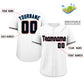 Custom White Powder Blue-Orange Classic Style Authentic Baseball Jersey Limited