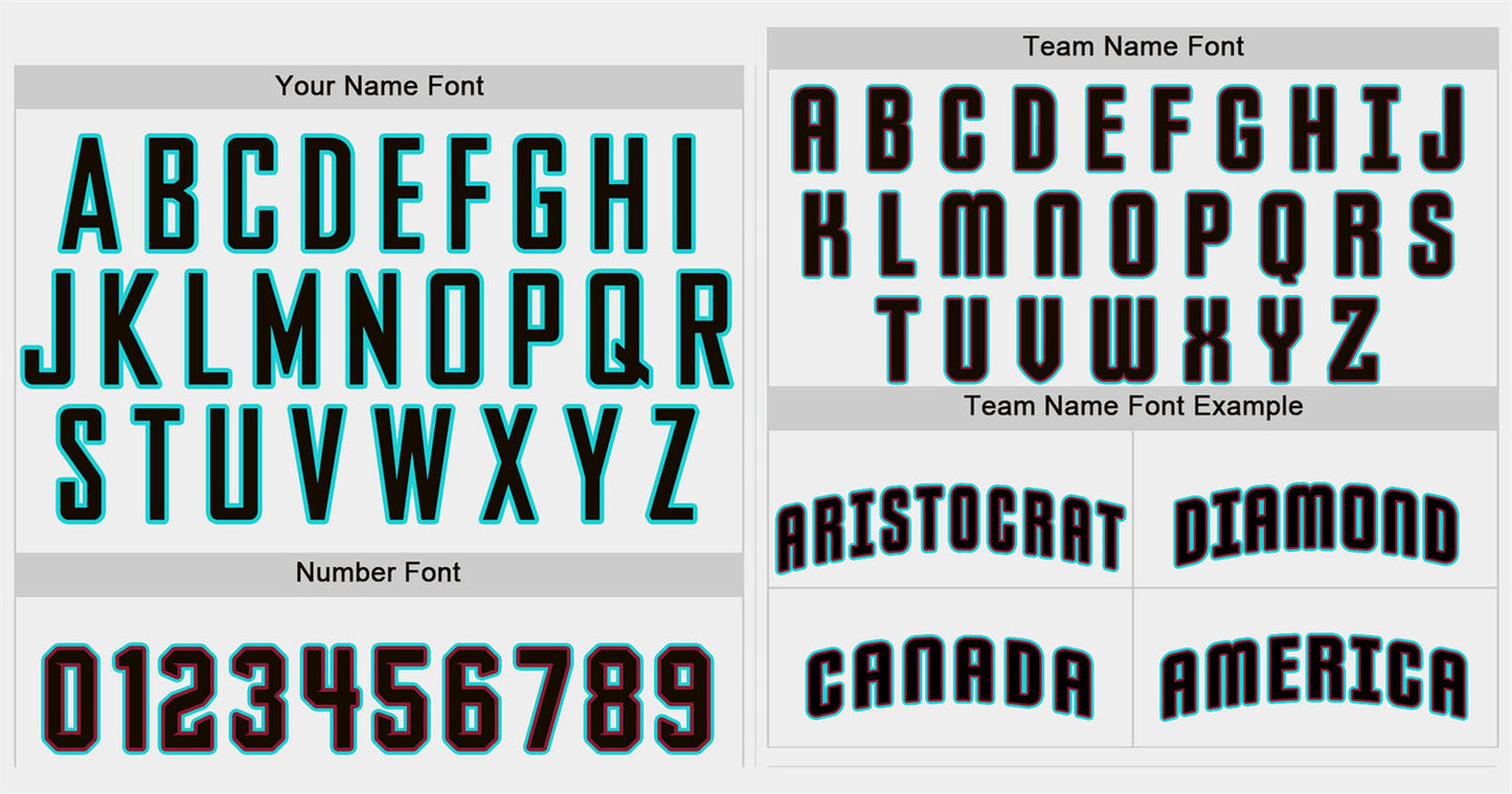 Custom White Black-Aqua Classic Style Authentic Baseball Jersey Limited