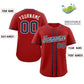 Custom Red Navy-White Classic Style Authentic Baseball Jersey Limited