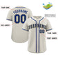 Custom Cream Royal-Gold Classic Style Authentic Baseball Jersey Limited