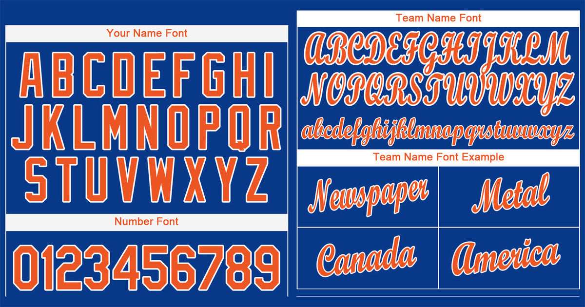 Custom Royal Orange-White Classic Style Authentic Baseball Jersey Limited