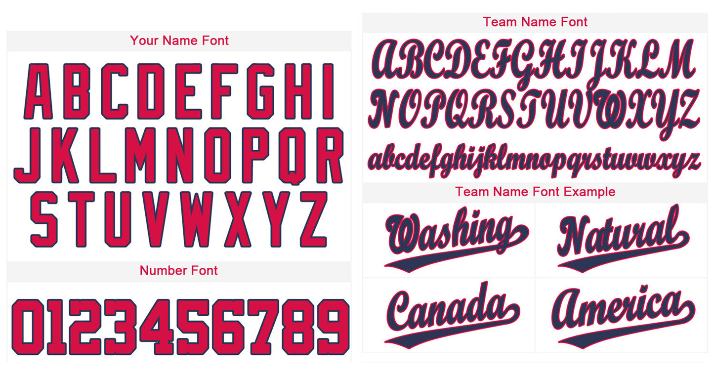 Custom White Navy-Red Hook Classic Style Authentic Baseball Jersey Limited