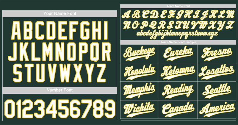 Custom Green White-Old Gold Classic Style Authentic Baseball Jersey Limited