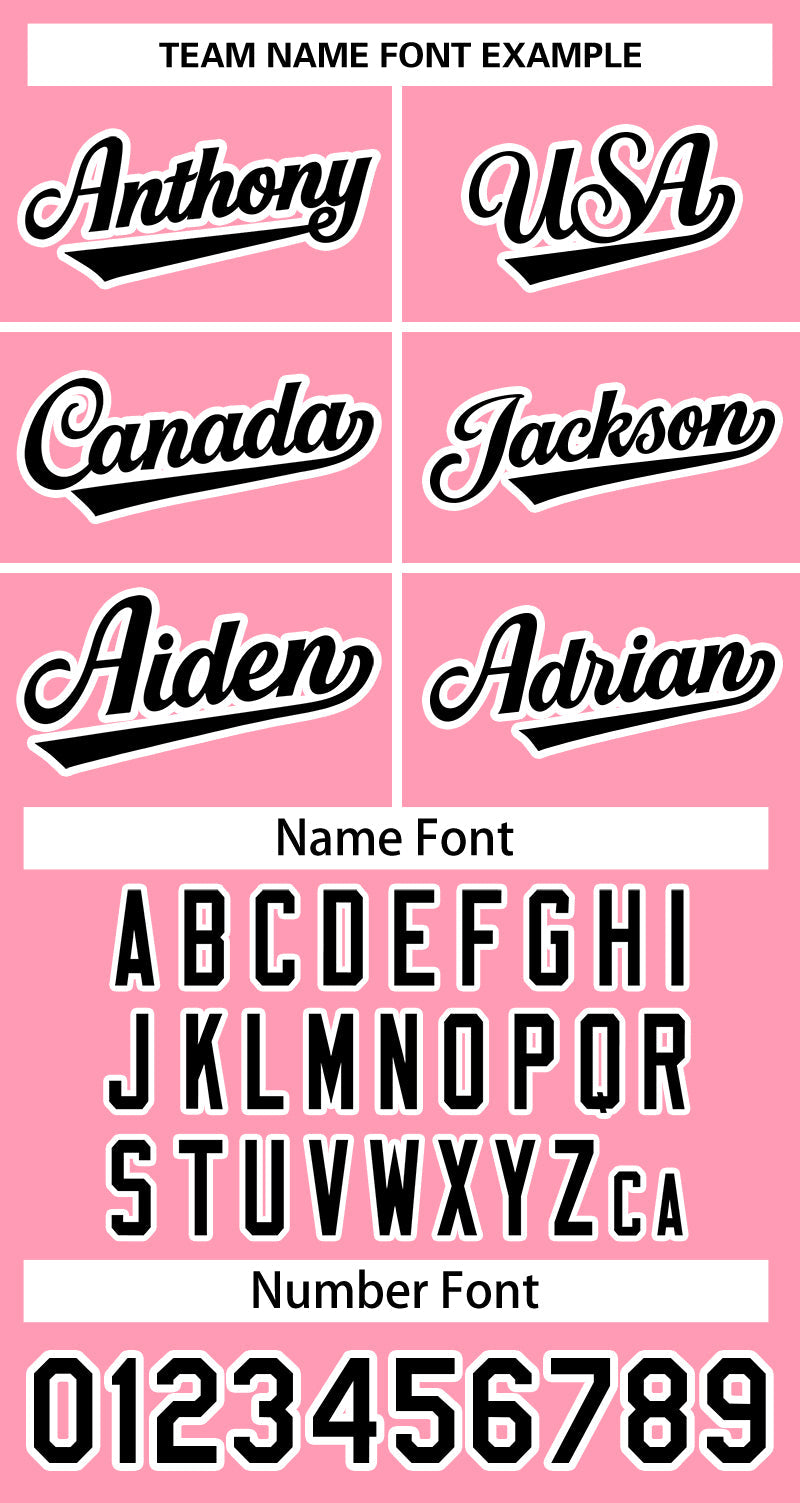 Custom Pink Black-White Classic Style Authentic Baseball Jersey for Men Limited