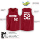 Custom Maroon White V-Neck Basketball Jersey Limited