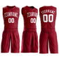 Custom Maroon White Round Neck Suit Basketball Jersey Limited