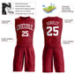 Custom Maroon White Round Neck Suit Basketball Jersey Limited