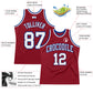 Custom Maroon White-Royal Authentic Throwback Basketball Jersey Limited