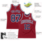Custom Maroon Navy-White Authentic Throwback Basketball Jersey Limited
