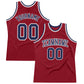 Custom Maroon Navy-White Authentic Throwback Basketball Jersey