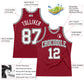 Custom Maroon White Black-Gray Authentic Throwback Basketball Jersey Limited