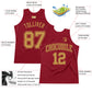 Custom Maroon Old Gold Authentic Throwback Basketball Jersey Limited