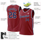 Custom Maroon Navy-White Authentic Throwback Basketball Jersey Limited