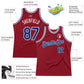 Custom Maroon Royal-White Authentic Throwback Basketball Jersey Limited