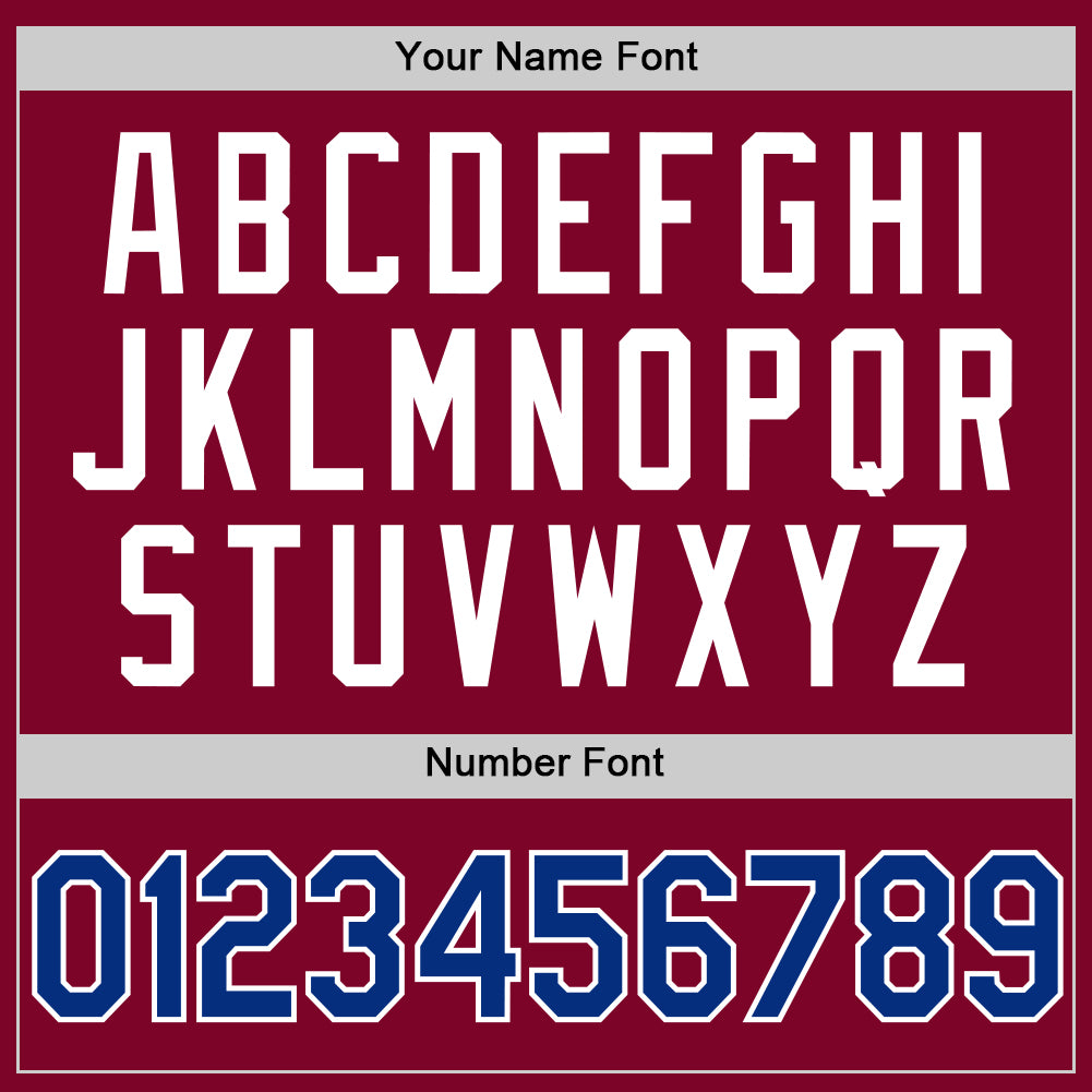 Custom Maroon Royal-White Authentic Throwback Basketball Jersey Limited