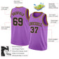Custom Medium Purple Black-Old Gold Authentic Basketball Jersey Limited