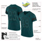 Custom Midnight Green Midnight Green-Black Mesh Authentic Football Jersey Limited