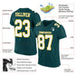 Custom Midnight Green White-Gold Mesh Authentic Football Jersey Limited