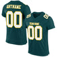 Custom Midnight Green White-Gold Mesh Authentic Football Jersey Limited