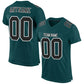 Custom Midnight Green Black-White Mesh Authentic Football Jersey Limited