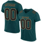 Custom Midnight Green Black-Old Gold Mesh Authentic Football Jersey Limited