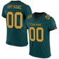 Custom Midnight Green Old Gold-Black Mesh Authentic Football Jersey Limited