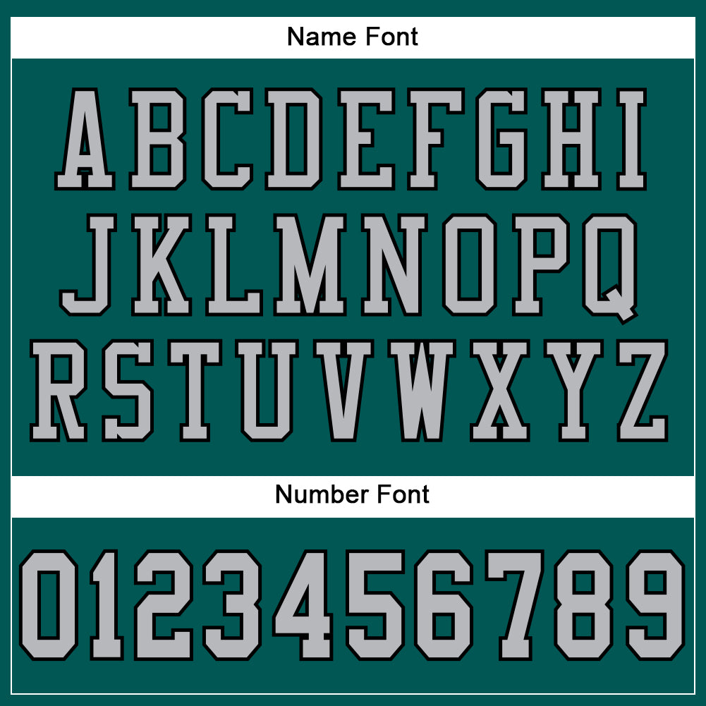 Custom Midnight Green Gray-Black Mesh Authentic Football Jersey Limited