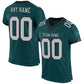 Custom Midnight Green Gray-Black Mesh Authentic Football Jersey Limited