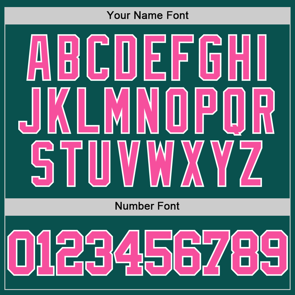 Custom Midnight Green Pink-White Authentic Basketball Jersey Limited