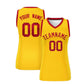 Custom Gold Red Women Basketball Jersey Sequined Dress