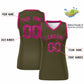 Custom Olive Pink Women Basketball Jersey Sequined Dress Limited