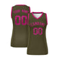 Custom Olive Pink Women Basketball Jersey Sequined Dress