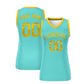 Custom Bright Green Gold Women Basketball Jersey Sequined Dress