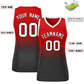 Custom Red Black Gradient Fashion Tops Mesh Basketball Jersey For Women Limited