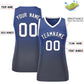 Custom Navy Gray Gradient Fashion Tops Mesh Basketball Jersey For Women Limited